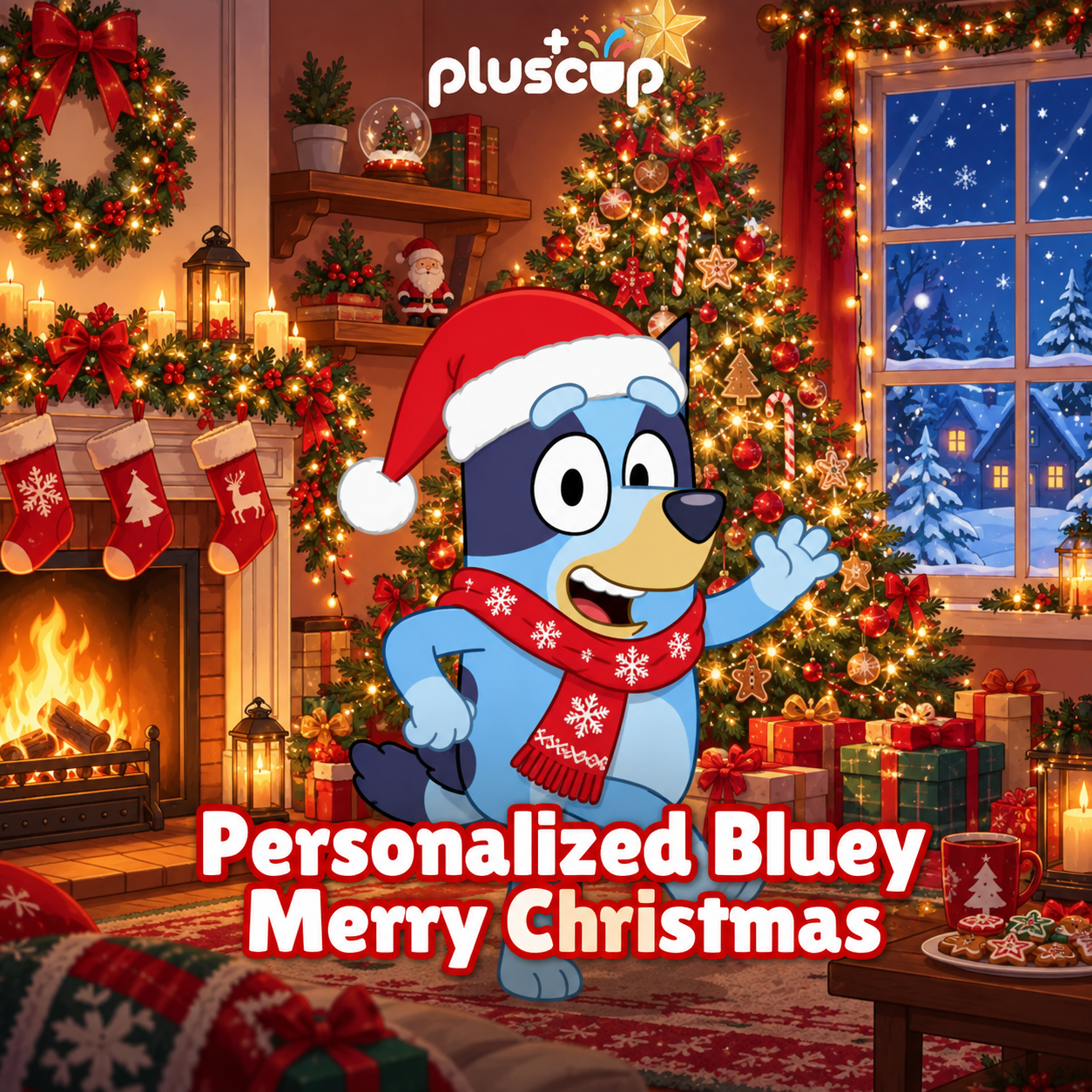 Personalized Bluey Christmas Video"